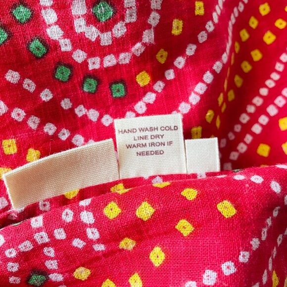 Alix of Bohemia Autumn Scarlett Bandani Dress XL Red Cotton Boho Maxi - Picture 9 of 10